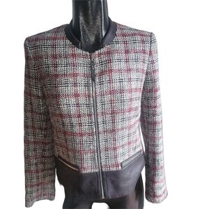 Vex Collections Tweed Zip Up Blazer M